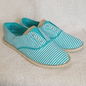 ::SALE::  Mossimo Aqua Striped Slip On Espadrille Sneaker